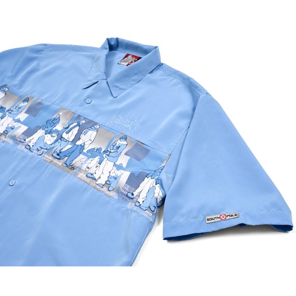 Southpole Other - VTG Southpole Shirt Men's XXL Blue Hip Hop Baggy Streetwear Y2K Skater Anime